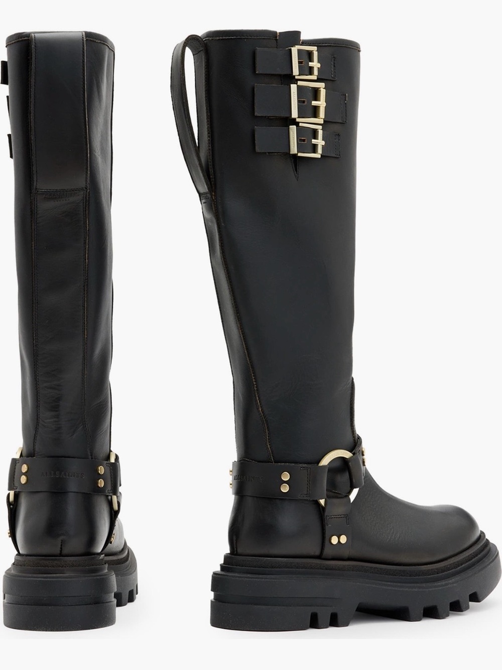 Allsaints Jada knee high lug sole Boots - Women - Picture 2 of 4